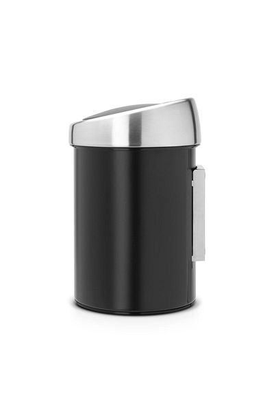 Brabantia Matt Black Touch Trash Can 3L