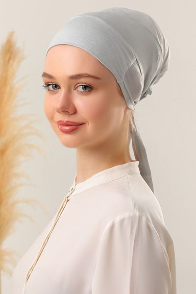 Melodi Scarf Magic Adhesive Αντιολισθητικό Καπό Ανοιχτό Γκρι