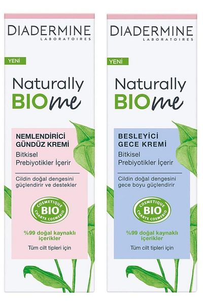 Diadermine Biome 50%99 Natural Day and Night Cream - Moisturizing and Nourishing Set of 2