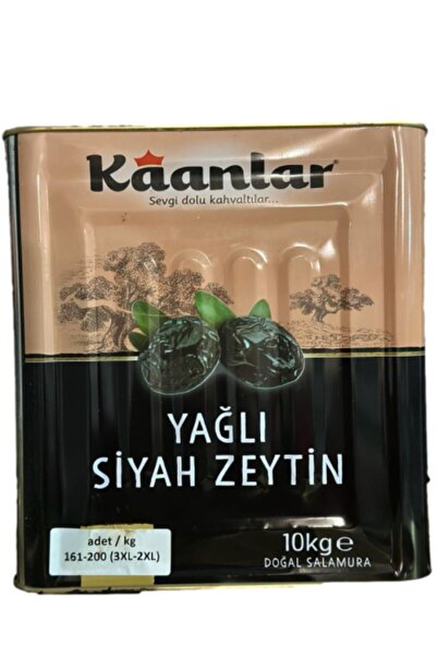 Kaanlar Doğal Yağlı Sele Siyah Zeytin Premium 10 Kg ( 161-200 )