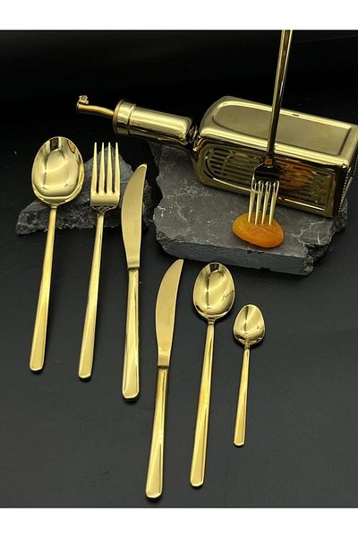 BRONDOFF Lilyum 84 Piece Fork Spoon Knife Set