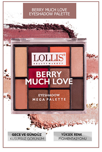 Lollis Berry Much Love 10 Renk Far Paleti / Berry Much Love Eyeshadow Palette...