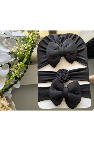 Cherub Kız Bebek Fiyonklu Bone Bandana 3lü Set