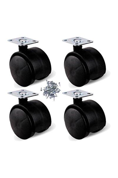 Genel Markalar Oynak Tablalı Dolap Sehpa Masa Ayağı Mobilya Tekerleği 50 Mm (4 Adet) - Tekerlekler