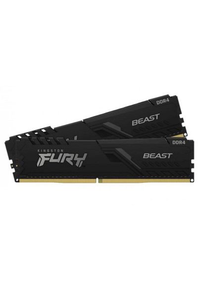 Kingston 32 جيجابايت (2x16 جيجابايت) DDR4 3200 ميجا هرتز كينغستون فيوري بيست Cl16 أسود (kf432c16bbk2/32) KF432C16BBK2/32