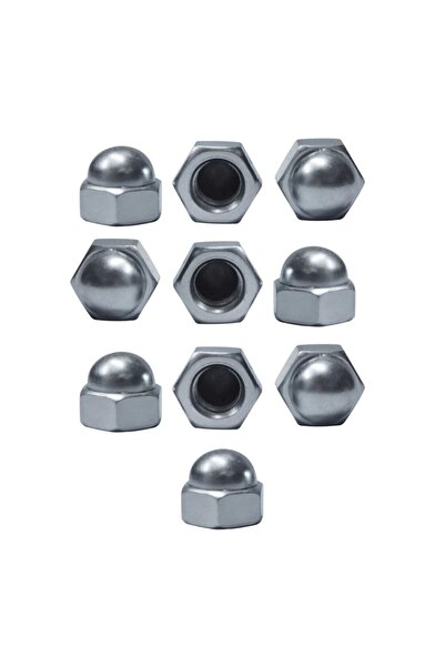 Adem Koç 1/4" Kör Somun Galvanizli Çelik Beyaz (10 Adet)