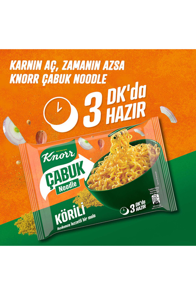 Knorr Çabuk Körili Noodle 66 gr X 20 Adet