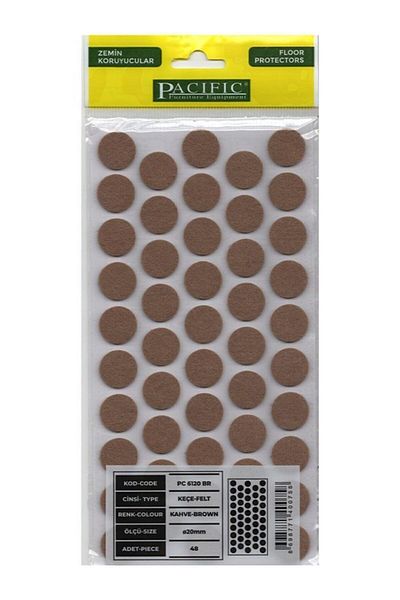 PACIFIC Adhesive Felt Pc6120 Br 20 Mm Brown