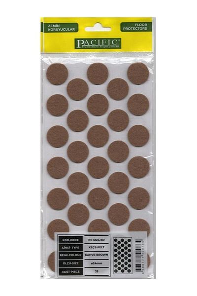 PACIFIC Adhesive Felt Pc6124 Br 24 Mm Brown
