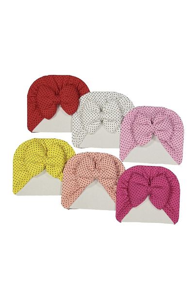 Cherub Baby Baby Bonnet with Tiny Dots and Bow 6 Pieces