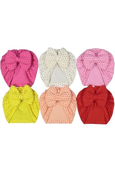 Cherub Baby Baby Bonnet with Tiny Dots and Bow 6 Pieces