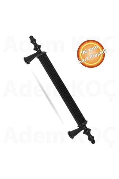 Adem Koç Kumru 96 Mm Mat Siyah Çekmece Dolap Mobilya Kulpu Sert Plastik Polimer