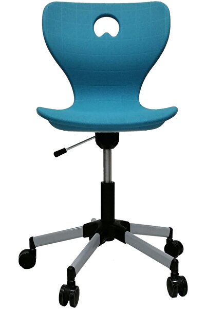 gamo OKUL MOBİLYALARI Koç Monoblok Tekerlekli Yükseklik Ayarlı Döner Çalışma Sandalyesi Turkuaz