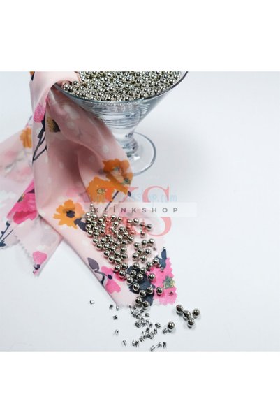 Klinkshop Lighter Pearl-nailed Pearl Beads-5mm Silver -100 Pieces
