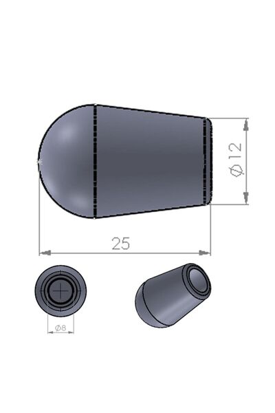 Adem Koç Plastik Sandalye Profil Ayak Pabucu 8'lik 20'li