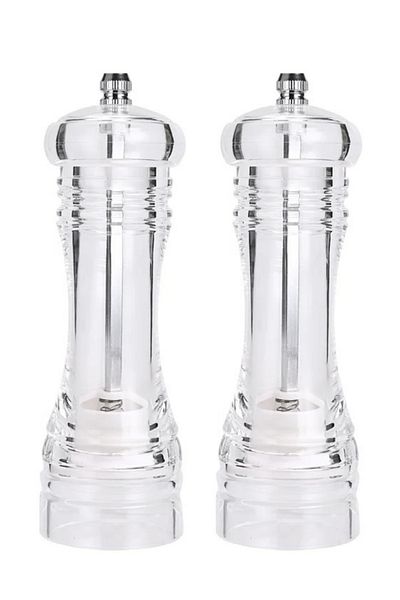 Comprox 15 Cm 2 Pieces Large Size Acrylic Spice Grinder - Salt Pepper Mill