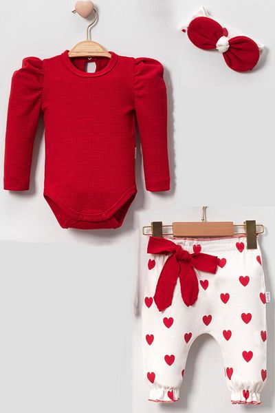 Cherub Baby Watermelon Sleeve Heart Baby Girl Set