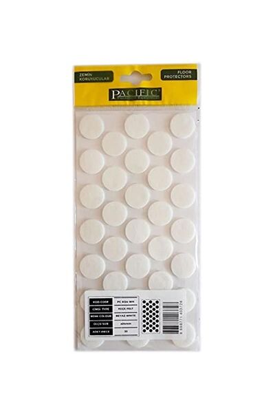PACIFIC لباد لاصق للأرضيات تحت الأثاث مقاس 24 مم باللون الأبيض
