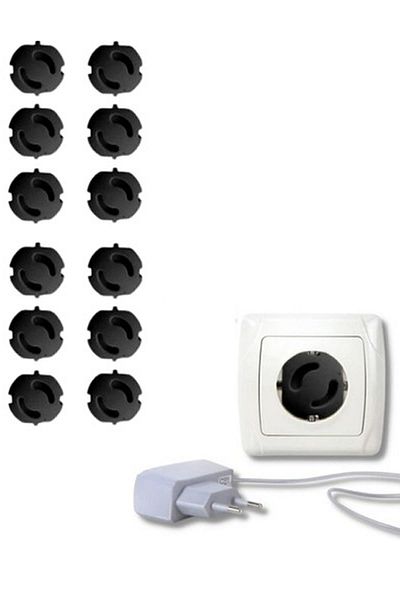 Adem Koç 12 Pcs Socket Covers, Baby And Child Safety Protection Socket Cover