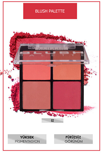 Lollis Allık Paleti 4 Renk 02 Blush Palette 02