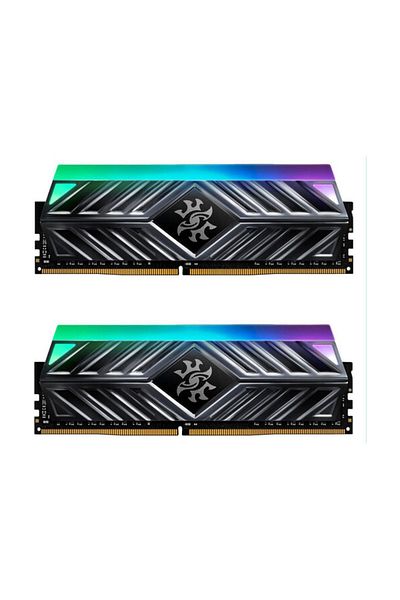 Adata Ddr4 16 جيجابايت (2x8 جيجابايت) 16 جيجابايت 3600 ميجا هرتز Xpg Spectrıx D41 Rgb Led رمادي رام (ax4u36008g18ı-dt41)