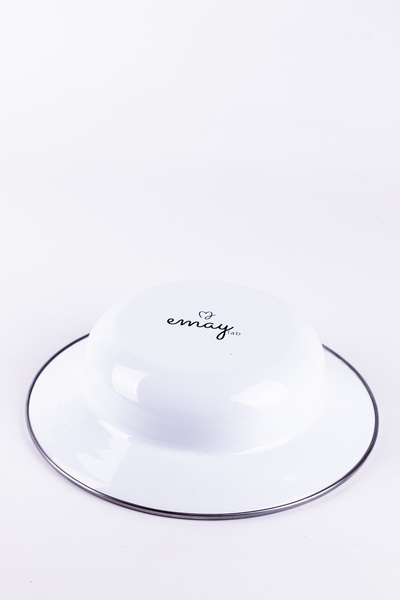 EMAYlab Love Enamel 24cm Pit Pasta and Salad Plate