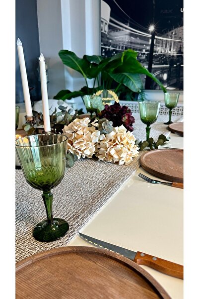 Decamor home Bohemian Knit Beige Runner Stain Resistant Care Free Runner