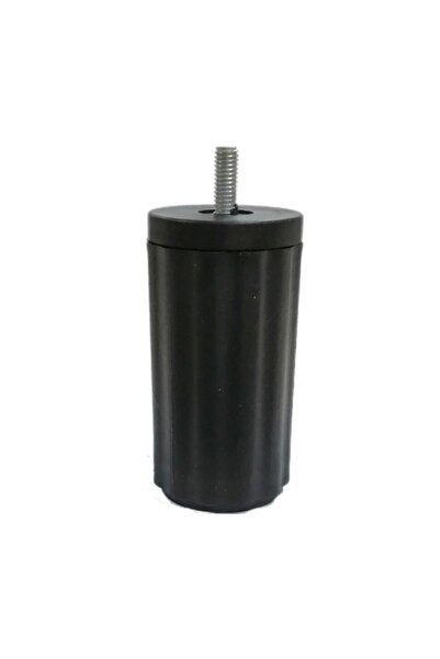 Adem Koç 9,5-15 Cm Ayarlı Plastik Ayak M8 Ince Diş - Siyah