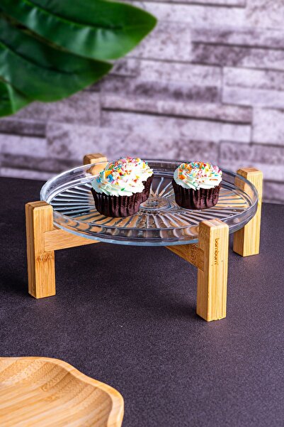 Bambum Fano 21 cm Patterned Standing Presentation Plate