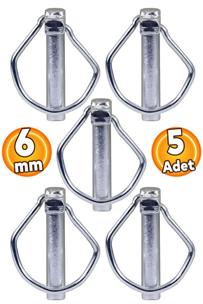 6 Mm Tractor Pin Spring Pin Quality Steel (5 PCS)