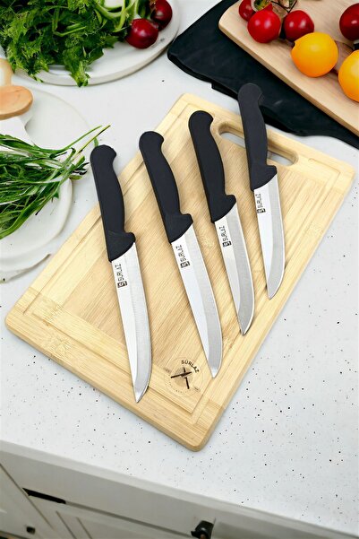 SürLaz Meyve Bıçağı Eko Mutfak Bıçak Seti 4 Parça Çok Amaçlı Bıçak Seti