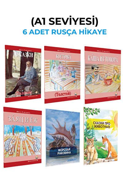 Kapadokya Yayınları RUSÇA HİKAYE KİTABI SETİ A1 SEVİYESİ 6 LI SET