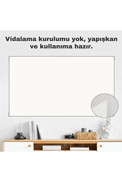 YENİTECH Sinema projeksiyon perdesi anti-ışık ev iş okul  için yansıtıcı kumaş projektör perdesi 72 inc