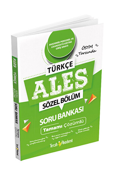 Tercih Akademi Yayınları 2026 Ales Sözel Soru Bankası Tamamı Çözümlü