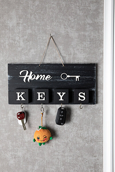 ENZODEKOR Home Keys El Yapımı Ahşap Anahtar Askısı