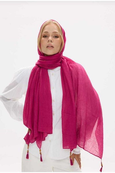 SOFT AKSESUAR New Season Women's Muslin Shawl - Solid Color, Soft Touch