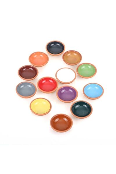 Kapadokya Çömlekçilik 13 Piece Tiny Soil Bowl Set Breakfast Snack Bowl