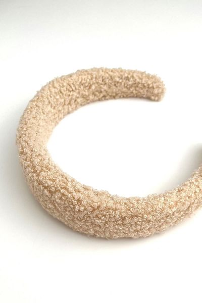 Modex Cream Colored Curly Plush Crown