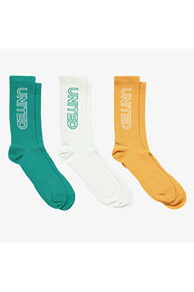 United 4 جوارب UNITED4 Street للجنسين باللون الأخضر/الأبيض/البرتقالي مكونة من...