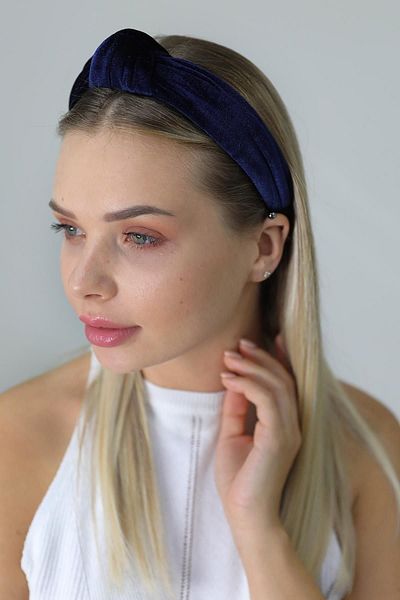 Modex Navy Blue Velvet Vintage Crown