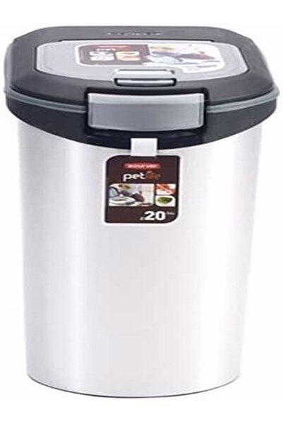 CURVER Köpek Maması Kabı - 20kg / 54l - Büyük Hava Geçirmez Koku Korumalı Köp...