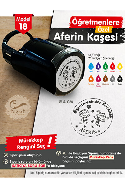 t tuğset etiket Öğretmenlere Özel Aferin Kaşesi - Aferin Mühürü M18-T661