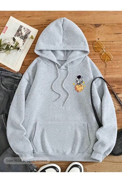 DEZZİİ Φούτερ Galaxy Printed Grey Astronaut