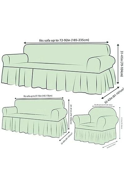 E BAHAR Husa de canapea flexibila din Lycra - Set de canapele elastice 3+3+1+1