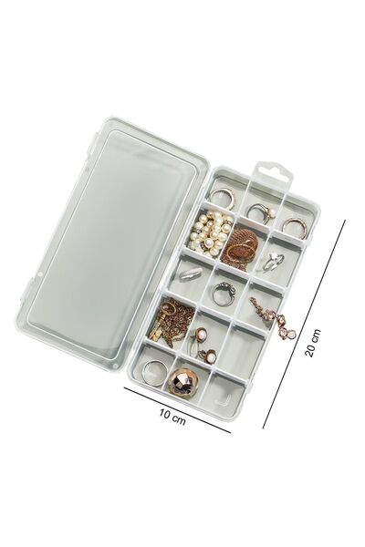 HOMİNG Μίνι Κουτί Κοσμημάτων Organizer με 15 θήκες Διαφανές Org-2021