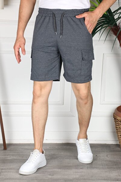 SURMARİ Comfortable Fit Unisex 2 Thread Cargo Pocket Sports Shorts