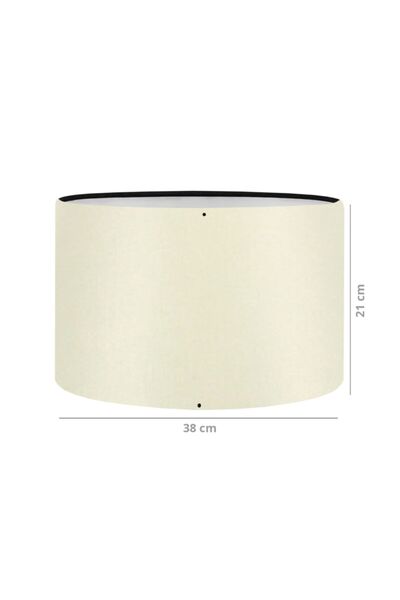 HOMİNG Krem Rengi Kumaş Yedek Lambader Başlığı