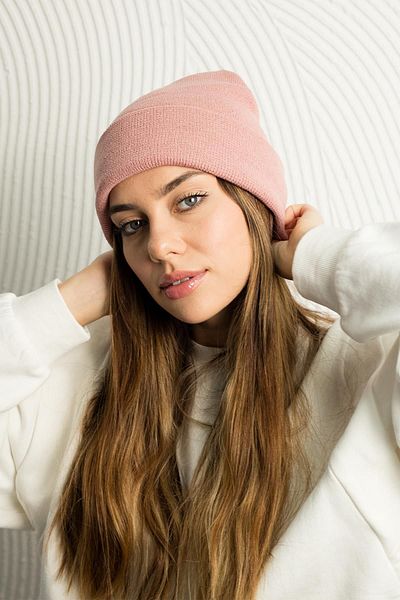 Modex Basic Beret Knitwear Hat with Brooch Detail