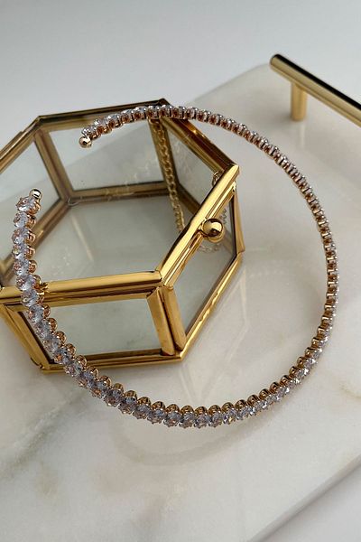 Modex Zircon Stone Oval Choker Necklace - Waterway and Spring