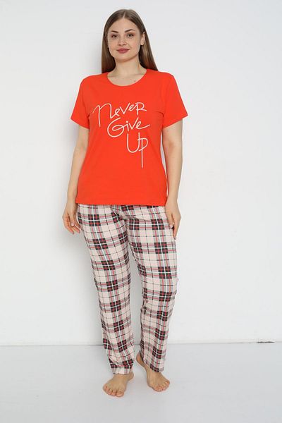 Rubina Secret III Plus Size Cotton Pajama Set - Curved 4 Seasons
